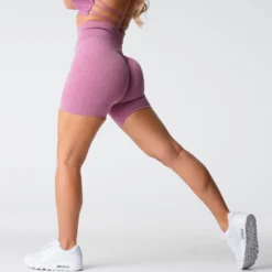 Pastel Pink Scrunch Seamless Shorts