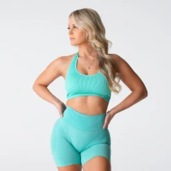 Mint Limitless Ribbed Seamless Halter Bra -NVGTN Store DSC00059 9e8d0ba7 a9c1 44fe 8f91 57d0d5dbd720