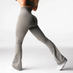 Khaki Green Iconic Seamless Flare Leggings