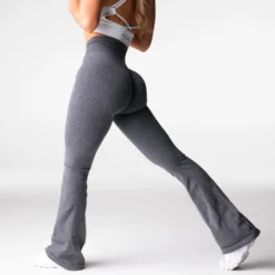 Black Speckled Iconic Seamless Flare Leggings