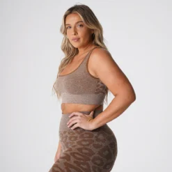 Mocha Leopard Eclipse Seamless Bra -NVGTN Store DSC00157