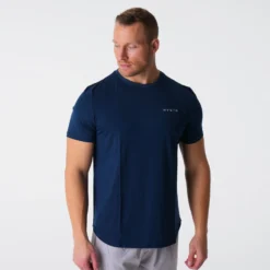 Navy Pulse Fitted Tee -NVGTN Store DSC00160 1