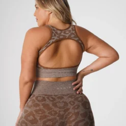 Mocha Leopard Eclipse Seamless Bra