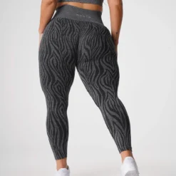 Black Speckled Zebra Seamless Leggings -NVGTN Store DSC00196