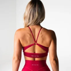Ruby Red Glimpse Ribbed Seamless Bra