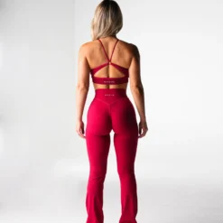 Ruby Red Glimpse Ribbed Seamless Bra -NVGTN Store DSC00224