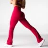 Ruby Red Effortless Flare Leggings -NVGTN Store DSC00225