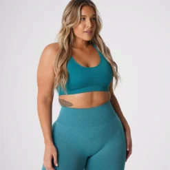 Teal Galaxy Ribbed Seamless Bra 9 Teal Galaxy Ribbed Seamless Bra -NVGTN Store DSC00227