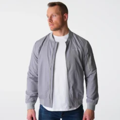 Grey Bomber Jacket