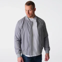 Grey Bomber Jacket -NVGTN Store DSC00230 1