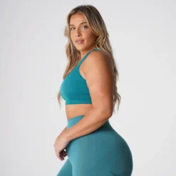 Teal Galaxy Ribbed Seamless Bra 8 Teal Galaxy Ribbed Seamless Bra -NVGTN Store DSC00231