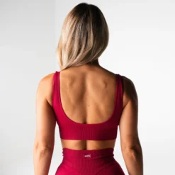 Ruby Red Harmony Ribbed Seamless Bra