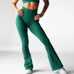 Balsam Harmony Ribbed Seamless Flare Leggings -NVGTN Store DSC00253