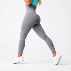 Grey Scrunch Seamless Leggings -NVGTN Store DSC00374
