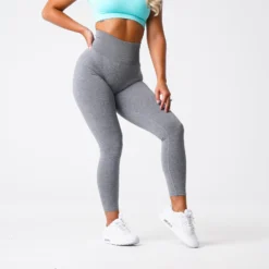 Grey Scrunch Seamless Leggings -NVGTN Store DSC00376