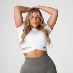 White Crossbody Tee -NVGTN Store DSC00423 1