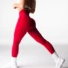 Cherry Red Discover Seamless Leggings -NVGTN Store DSC00453