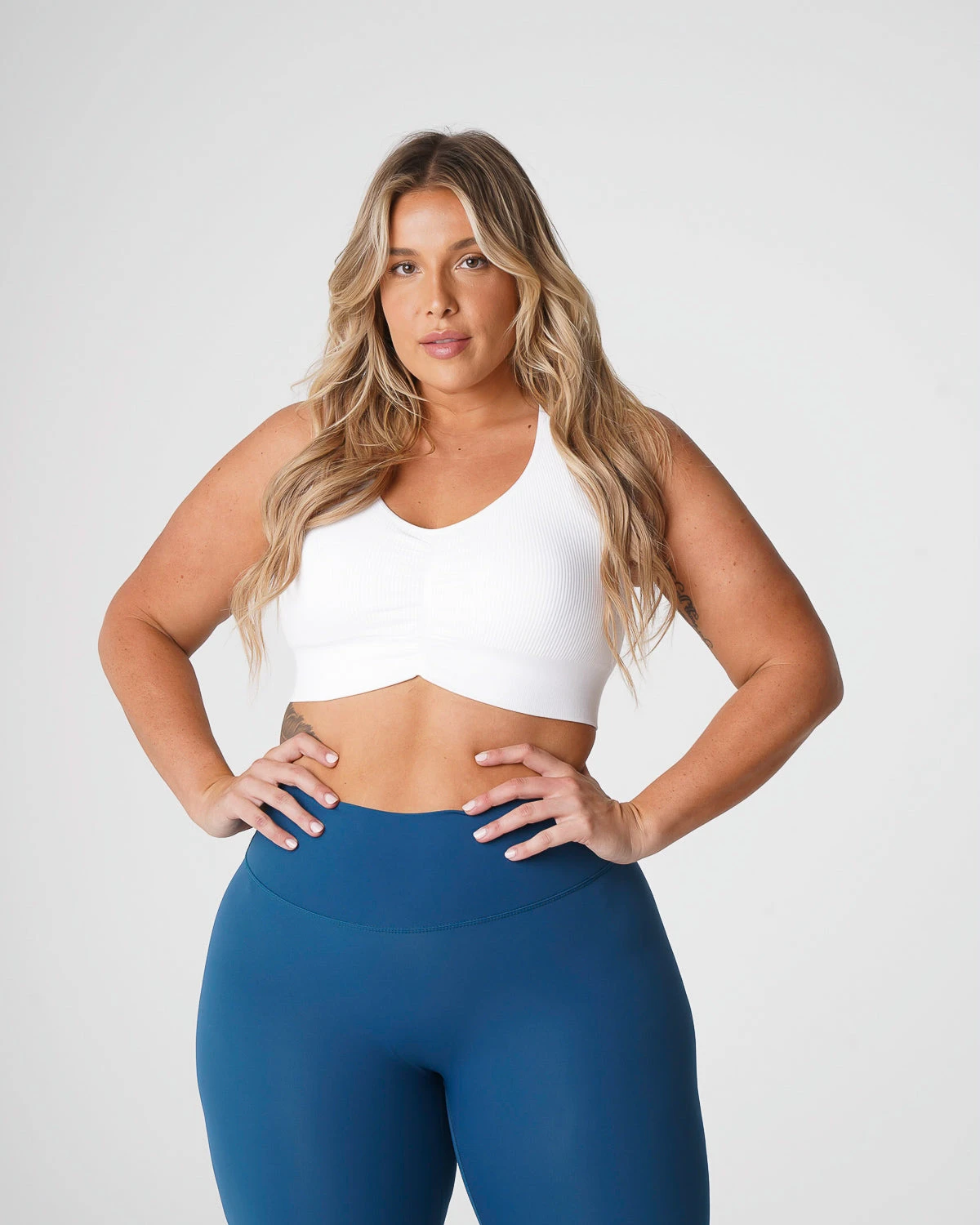 White Cinched Seamless Bra 3 White Cinched Seamless Bra