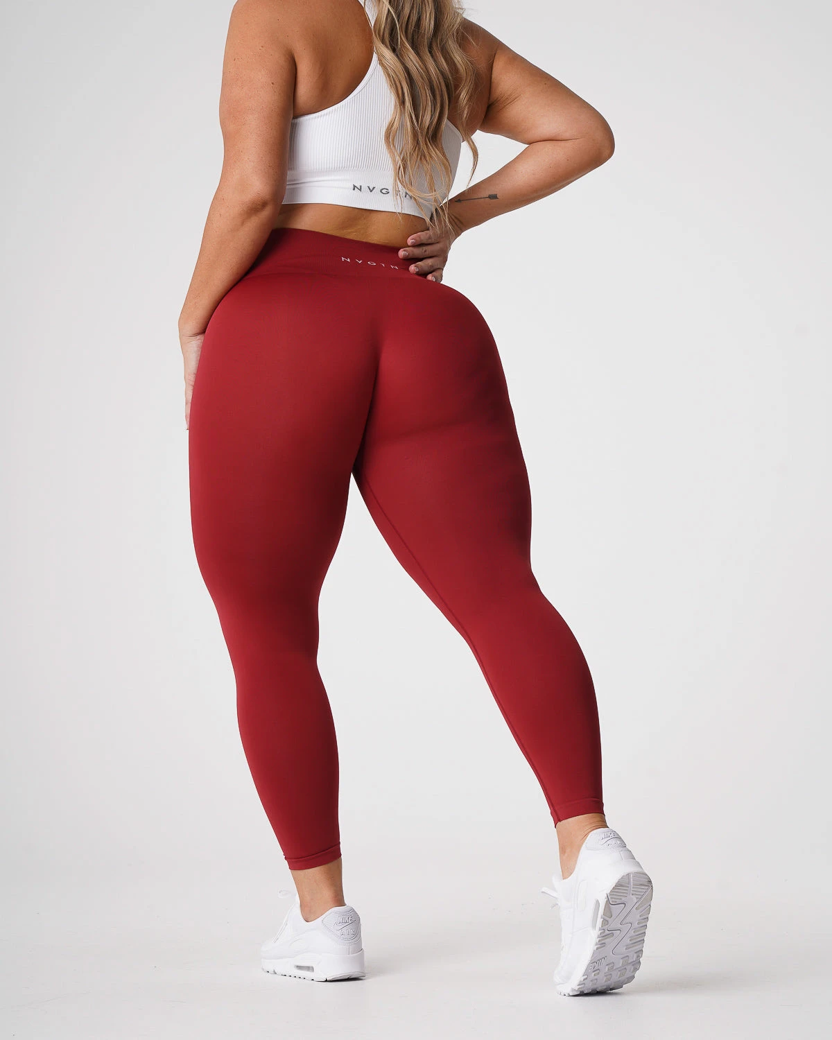 Carmine Solid Seamless Leggings 5 Carmine Solid Seamless Leggings - Image 3