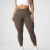 Olive Solid Seamless Leggings