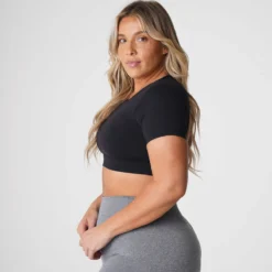 Black Open Back Tee -NVGTN Store DSC00558