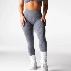 Grey Breakthrough Seamless Leggings -NVGTN Store DSC00698