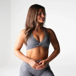 Grey Breakthrough Stunner Seamless Halter Bra