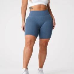 Slate Blue Pro Seamless Shorts -NVGTN Store DSC00731