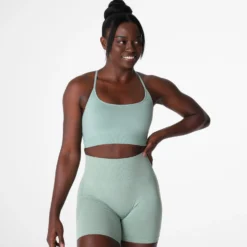 Sage Green Invincible Seamless Bra -NVGTN Store DSC00917