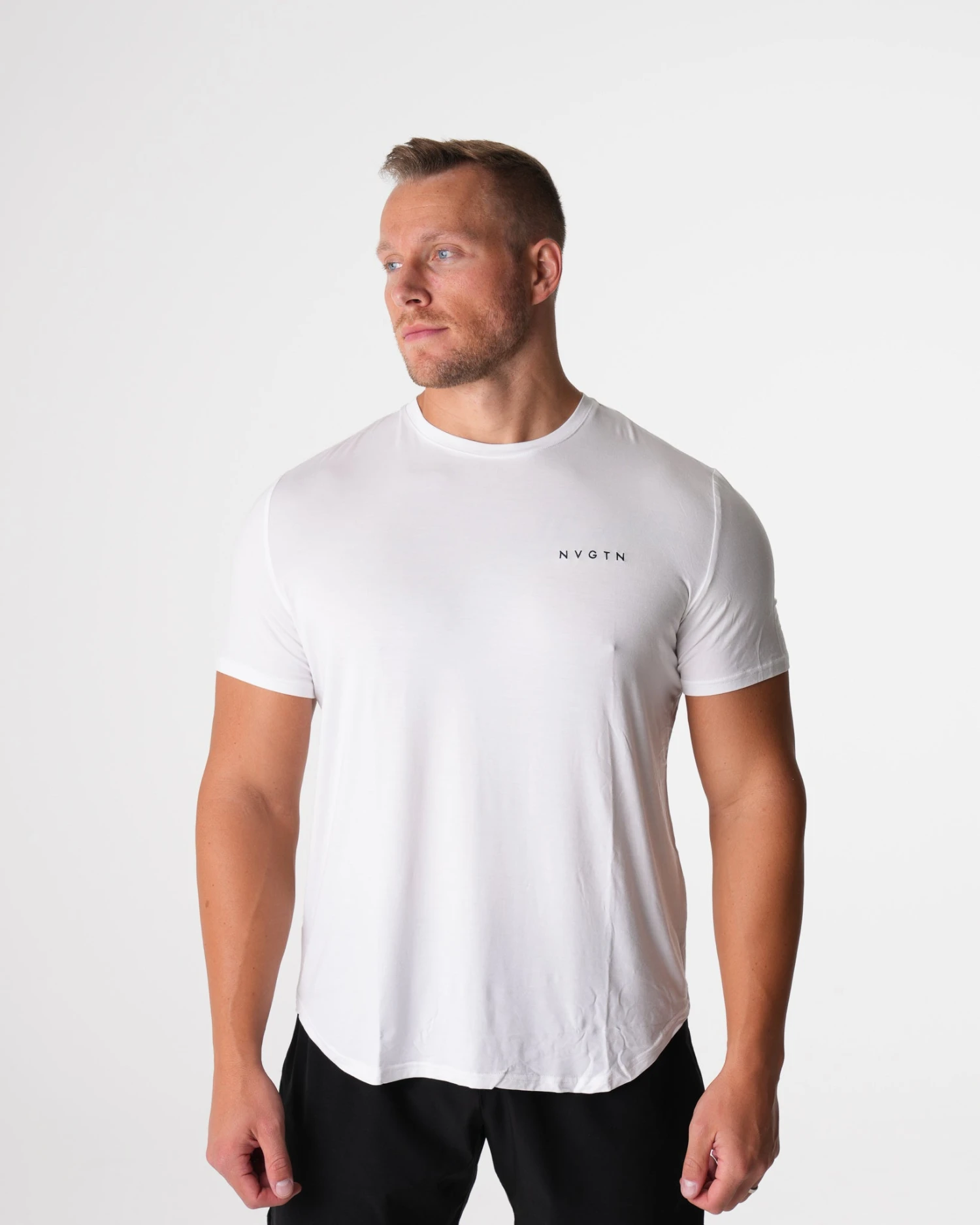 White Tech Fitted Tee 3 White Tech Fitted Tee