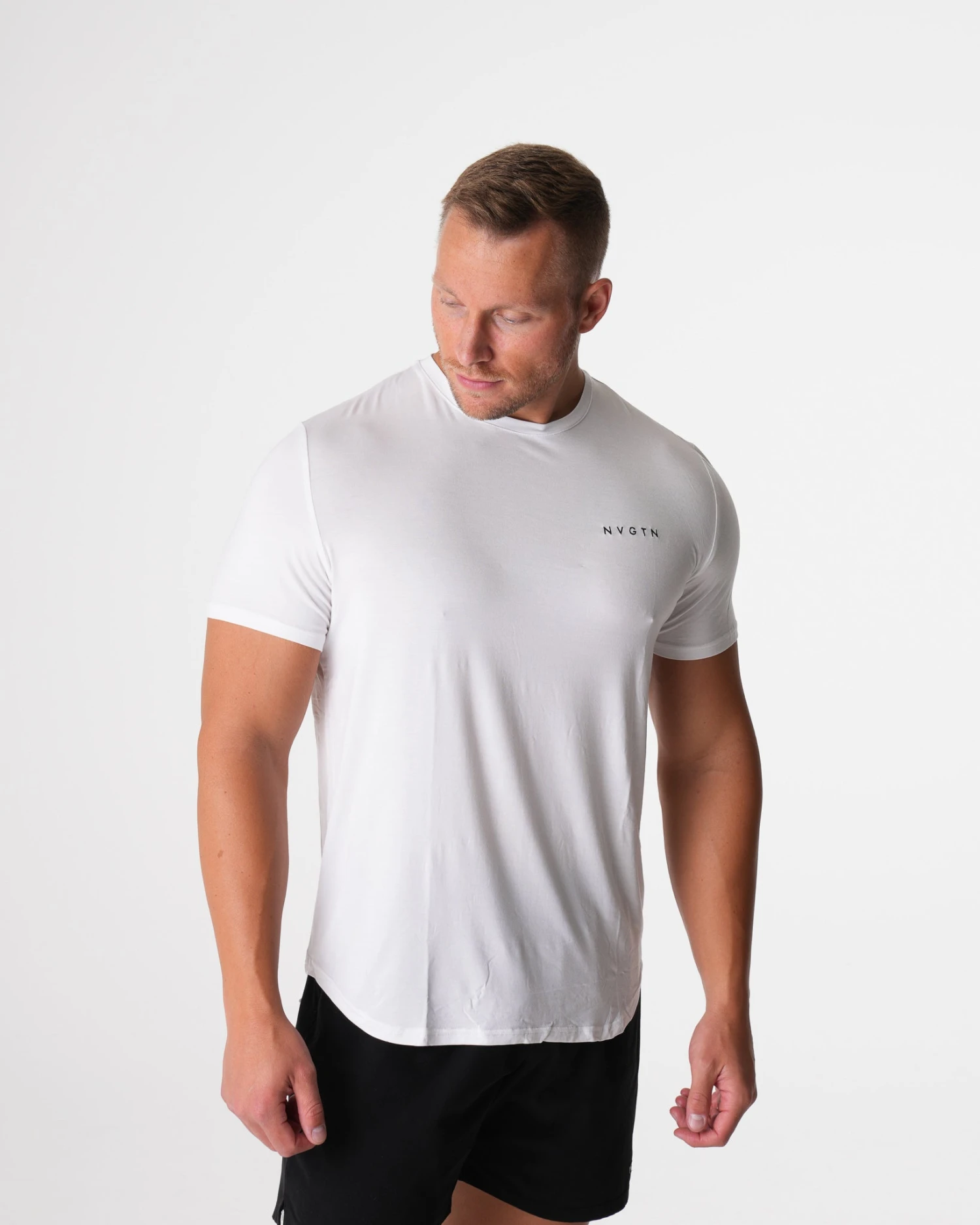 White Tech Fitted Tee 5 White Tech Fitted Tee - Image 3