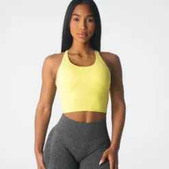 Pastel Yellow Matrix Bra Top -NVGTN Store DSC01023