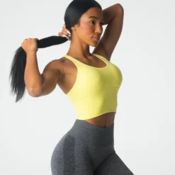 Pastel Yellow Matrix Bra Top -NVGTN Store DSC01024