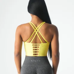 Pastel Yellow Matrix Bra Top -NVGTN Store DSC01026