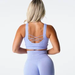 Periwinkle Desire Ribbed Seamless Bra