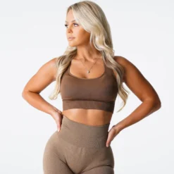 Mocha Ignite Seamless Bra -NVGTN Store DSC01231