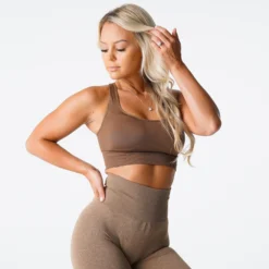Mocha Ignite Seamless Bra -NVGTN Store DSC01232