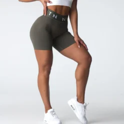 Olive Sport Seamless Shorts -NVGTN Store DSC01251