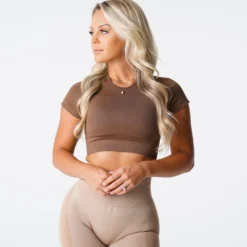 Mocha Vortex Seamless Bra Top