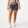 Black Speckled Snakeskin Seamless Shorts