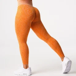 Burnt Orange Snakeskin Seamless Leggings