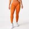 Burnt Orange Zebra Seamless Leggings