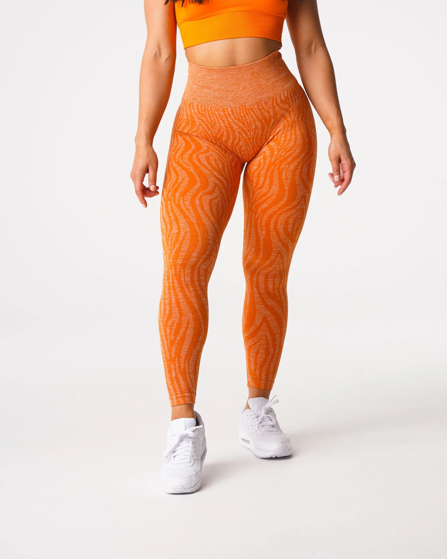 Burnt Orange Zebra Seamless Leggings 3 Burnt Orange Zebra Seamless Leggings