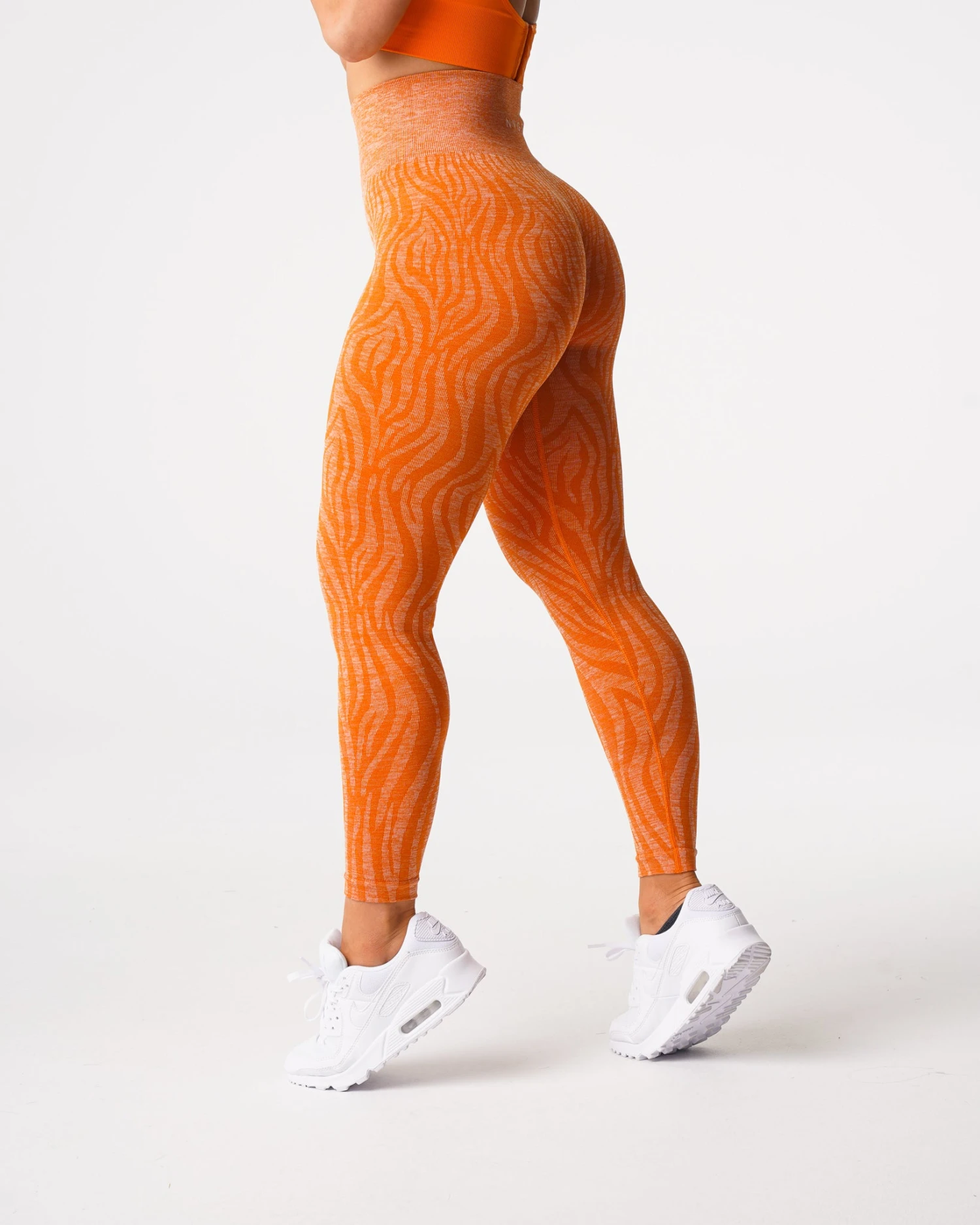 Burnt Orange Zebra Seamless Leggings 4 Burnt Orange Zebra Seamless Leggings - Image 2