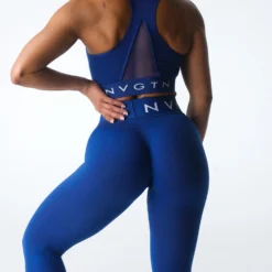 Navy Sport Seamless Leggings 7 Navy Sport Seamless Leggings -NVGTN Store DSC01403
