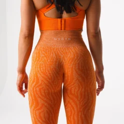 Burnt Orange Zebra Seamless Leggings 9 Burnt Orange Zebra Seamless Leggings -NVGTN Store DSC01404