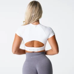 White Vortex Seamless Bra Top