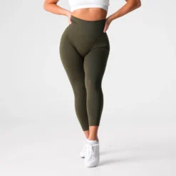 Olive Shape Seamless Leggings -NVGTN Store DSC01718