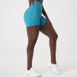 Teal Signature 2.0 Shorts -NVGTN Store DSC01778