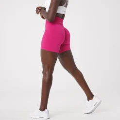 Magenta Solid Seamless Shorts